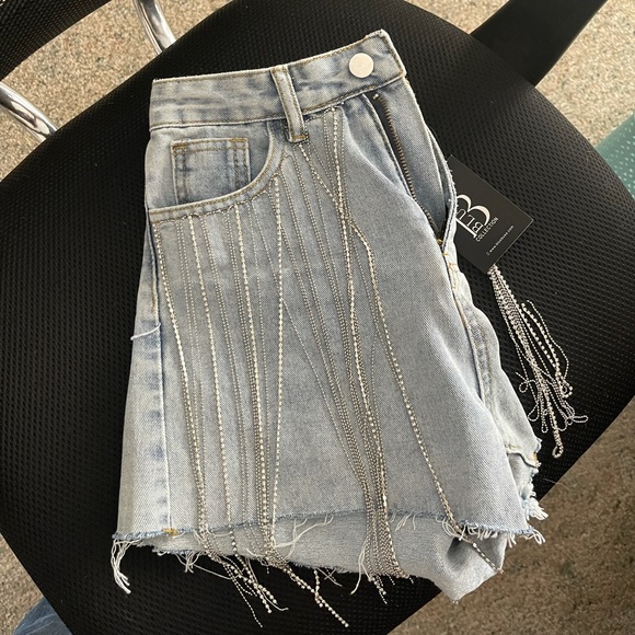 Long Rhinestone shorts - Picture 1 of 2